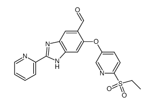 5-carbaldehyde-6-((6-(ethylsulfonyl)pyridin-3-yl)oxy)-2-pyridin-2-yl-1H-benzimidazole结构式