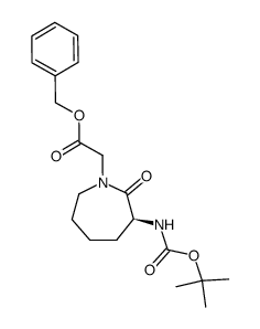 (S)-3-[[(1,1-dimethylethoxy)carbonyl]amino]-2-oxo-hexahydro-1H-azepine-1-acetic acid,phenylmethyl ester Structure