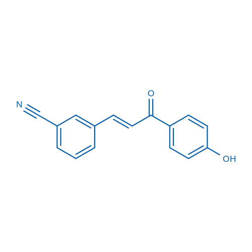 3-(3-(4-羟苯基)-3-氧代丙-1-烯-1-基)苯甲腈结构式