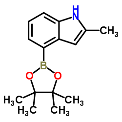 2-Methyl-4-(4,4,5,5-tetramethyl-1,3,2-dioxaborolan-2-yl)-1H-indole structure