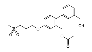 {3'-(hydroxymethyl)-6-methyl-4-[3-(methylsulfonyl)propoxy]biphenyl-2-yl}methyl acetate Structure