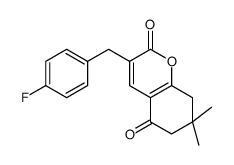 3-(4-氟苄基)-7,7-二甲基-7,8-二氢-2H-色烯-2,5(6H)-二酮结构式