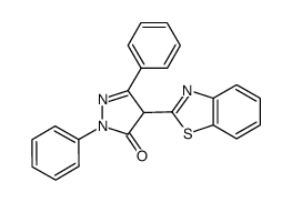 4-(1,3-benzothiazol-2-yl)-2,5-diphenyl-2,4-dihydro-3H-pyrazol-3-one Structure