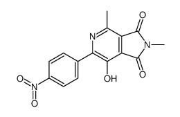 7-Hydroxy-2,4-dimethyl-6-(4-nitro-phenyl)-pyrrolo[3,4-c]pyridine-1,3-dione结构式