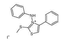 2-methylsulfanyl-N,4-diphenyl-1,3-thiazol-3-ium-3-amine,iodide Structure