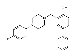 2-[[4-(4-fluorophenyl)piperazin-1-yl]methyl]-4-phenylphenol结构式