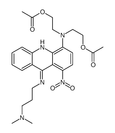 2-[2-acetyloxyethyl-[9-[3-(dimethylamino)propylamino]-1-nitroacridin-4-yl]amino]ethyl acetate Structure