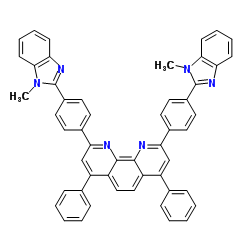 2,9-Bis[4-(1-methyl-1H-benzimidazol-2-yl)phenyl]-4,7-diphenyl-1,10-phenanthroline Structure