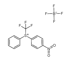 S-(trifluoromethyl)-4-nitrophenylphenylsulfonium tetrafluoroborate结构式