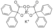 Potassium bis[α-(hydroxy-kO)-α-phenylbenzeneacetato(2-)-kO]borate(1-) Structure