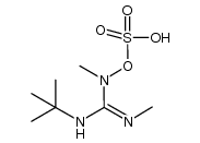 N'-(tert-butyl)-N,N"-dimethyl-N-hydroxyguanidine O-sulfonic acid结构式