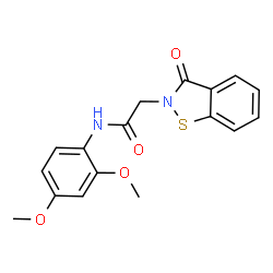 N-(2,4-Dimethoxyphenyl)-2-(3-oxo-1,2-benzothiazol-2(3H)-yl)acetamide picture