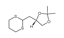 2-((2S)-2,3-O-isopropylidene-2,3-dihydroxypropyl)-1,3-dithiane结构式