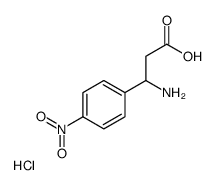 3-amino-3-(4-nitrophenyl)propanoic acid,hydrochloride结构式