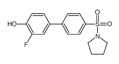 2-fluoro-4-(4-pyrrolidin-1-ylsulfonylphenyl)phenol Structure