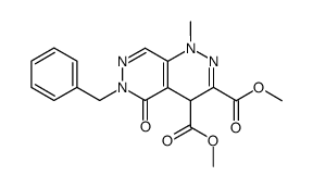 6-Benzyl-1-methyl-5-oxo-1,4,5,6-tetrahydro-pyridazino[4,5-c]pyridazine-3,4-dicarboxylic acid dimethyl ester结构式