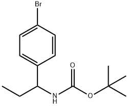 (1-(4-溴苯基)丙基)氨基甲酸叔丁酯结构式