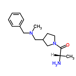 (2S)-2-Amino-1-(3-{[benzyl(methyl)amino]methyl}-1-pyrrolidinyl)-1-propanone Structure