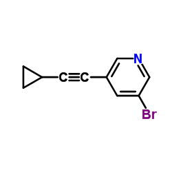 3-Bromo-5-(cyclopropylethynyl)pyridine Structure