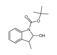 tert-butyl 2-hydroxy-3-methylindoline-1-carboxylate Structure