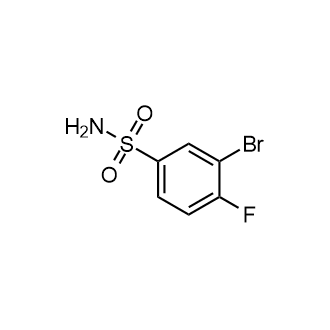 3-溴-4-氟苯磺酰胺结构式