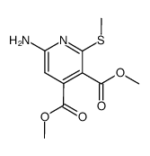 2-amino-4,5-di(methoxycarbonyl)-6-methylthiopyridine结构式