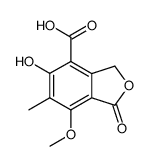 5-hydroxy-7-methoxy-6-methyl-1-oxo-phthalan-4-carboxylic acid结构式