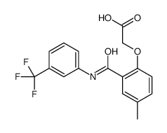 2-[4-methyl-2-[[3-(trifluoromethyl)phenyl]carbamoyl]phenoxy]acetic acid Structure