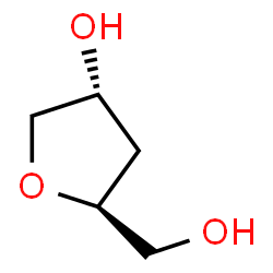 (2R, 4S)-4-HYDROXYTETRAHYDROFURAN-2-METHANOL Structure