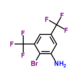 2-Bromo-3,5-bis(trifluoromethyl)aniline structure