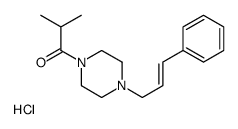 2-methyl-1-[4-[(E)-3-phenylprop-2-enyl]piperazin-1-yl]propan-1-one,hydrochloride结构式