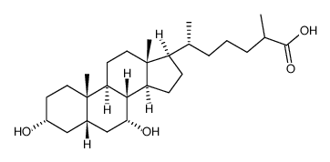 3α,7α-Dihydroxycoprostanic acid结构式