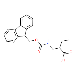 2-({[(9H-fluoren-9-ylmethoxy)carbonyl]amino}methyl)butanoic acid结构式