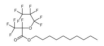 decyl 2,3,3,3-tetrafluoro-2-(1,1,2,2,3,3,3-heptafluoropropoxy)propanoate结构式