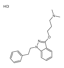 N,N-dimethyl-3-[1-(2-phenylethyl)indazol-3-yl]oxypropan-1-amine,hydrochloride Structure