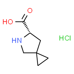 (6S)-5-azaspiro[2.4]heptane-6-carboxylic acid hydrochloride structure