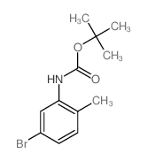 5-溴-2-甲基苯基氨基甲酸叔丁基酯结构式