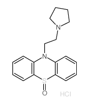 10H-Phenothiazine,10-[2-(1-pyrrolidinyl)ethyl]-, 5-oxide, hydrochloride (1:1) structure