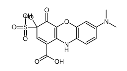 7-(dimethylamino)-3-hydroxy-4-oxo-3-sulfo-10H-phenoxazine-1-carboxylic acid结构式