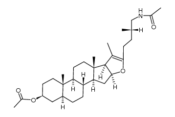 3β-hydroxy-26-amino-5α,25S-furost-20(22)-ene-3,26-diacetate结构式