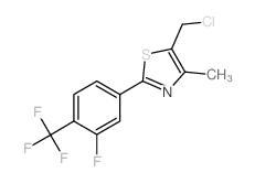 5-(CHLOROMETHYL)-2-(3-FLUORO-4-(TRIFLUOROMETHYL)PHENYL)-4-METHYLTHIAZOLE结构式