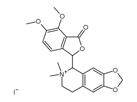 5-(4,5-dimethoxy-3-oxo-phthalan-1-yl)-6,6-dimethyl-5,6,7,8-tetrahydro-[1,3]dioxolo[4,5-g]isoquinolinium, iodide Structure