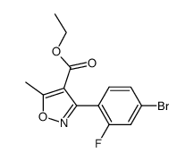 4-ethoxycarbonyl-5-methyl-3-(2-fluoro-4-bromophenyl)isoxazole结构式