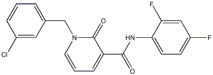 1-[(3-chlorophenyl)methyl]-N-(2,4-difluorophenyl)-2-oxopyridine-3-carboxamide Structure