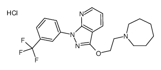 3-[2-(azepan-1-yl)ethoxy]-1-[3-(trifluoromethyl)phenyl]pyrazolo[3,4-b]pyridine,hydrochloride Structure