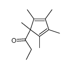 1-(1,2,3,4,5-pentamethylcyclopenta-2,4-dien-1-yl)propan-1-one Structure