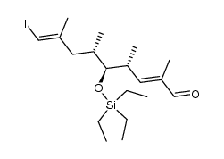 (4R,5S,6S)-9-iodo-2,4,6,8-tetramethyl-5-(triethylsilanyloxy)-nona-2,8-trans-dienal结构式