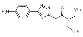 2-[5-(4-氨基-苯基)-四唑-2-基]-N,N-二乙基乙酰胺结构式