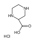 (2R)-2-Piperazinecarboxylic acid hydrochloride (1:1) Structure