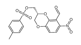 [(2R)-8-Formyl-7-nitro-2,3-dihydro-1,4-benzodioxin-2-yl]methyl 4-methyl-benzenesulfonate Structure